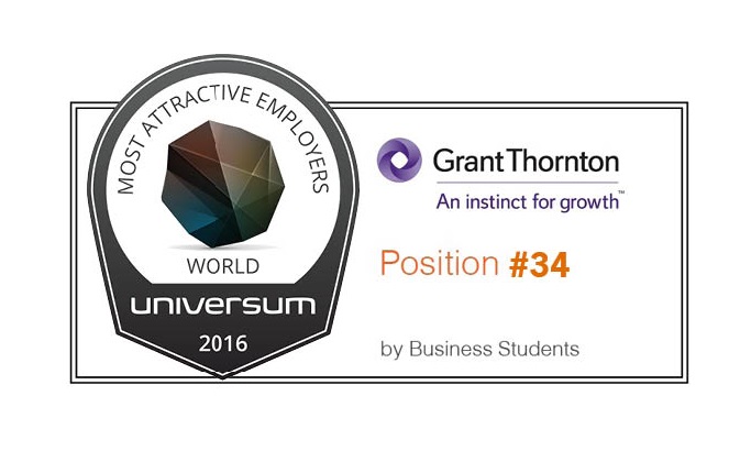 Universum Grant Thornton entre los 50 empleadores más atractivos